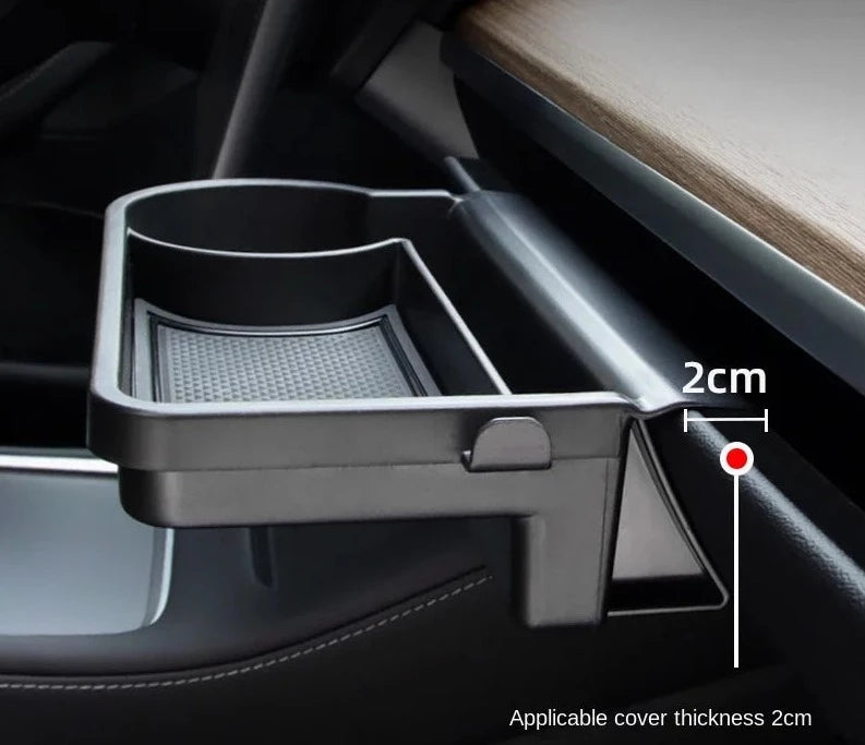 Co-driver storage box for Model 3 and Model Y